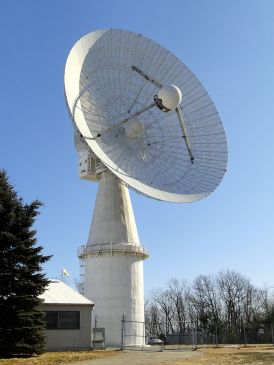 Een foto van de Millstone radar.